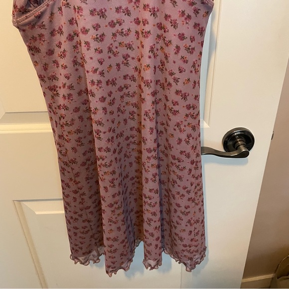 UO Evie Purple Floral Mini Dress rosebud bodycon summer spring flower dress - Picture 13 of 16